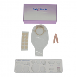 Safe n' Simple Safe N Simple SNS7308234-Ostomy Pouch Safe n' Simple Two-Piece System 12 in Length Wi