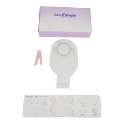 Safe n' Simple Safe N Simple SNS7312234-Ostomy Pouch Safe n' Simple Two-Piece System 12 in Length Wi