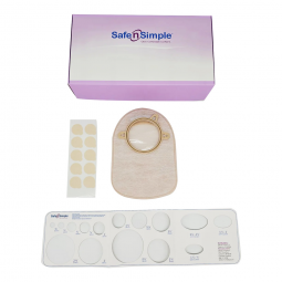 Safe n' Simple Safe N Simple SNS7408214-Ostomy Pouch Safe n' Simple Two-Piece System 8 in Length Wit