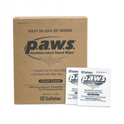 P.A.W.S. Safetec of America 34400-P.A.W.S. Hand Sanitizing Wipes, Individual Packets, Hand Sanitizer