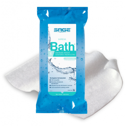 Impreva Bath Sage Products 7988-Sage Comfort Bath Rinse-Free Wipes, Aloe, Unscented, Soft Pack, Pers