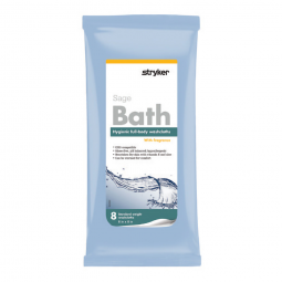 Comfort Bath Sage Products 7991-Rinse-Free Bath Wipe Comfort Bath Soft Pack Unscented 8 Count, Perso