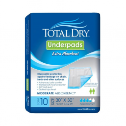TotalDry Secure Personal Care Products SP113010-TotalDry Incontinence Underpads, Heavy Absorbency, D