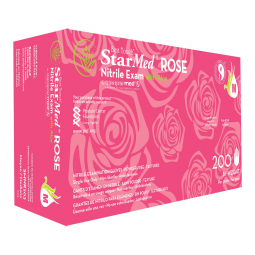 StarMed Rose Sempermed USA SMNR203-StarMed Rose Nitrile Exam Glove, Medium, Pink, Exam Gloves (BX)