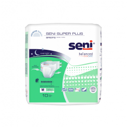 Seni Super Plus S-ME10-BP1 Heavy to Severe Absorbency Briefs, Medium, Case