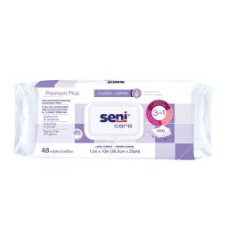 Seni Care Premium Plus S-WP48-C11 Pre-Moistened Personal Cleansing Wipes, Case