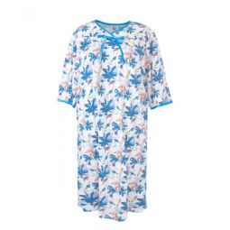 Silverts SV26000 Pretty Cotton Hospital Gown With Snaps Nursing Home & Home Care Nightgowns