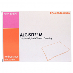 AlgiSite M Smith & Nephew 59480200-AlgiSite M Alginate Dressing, 4 x 4 Inch, Alginates (BX)