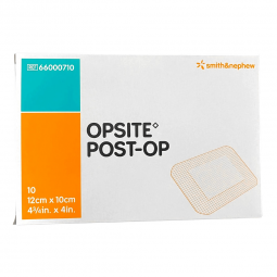 OpSite Post Op Smith & Nephew 66000710-OpSite Post Op Transparent Film Dressing with Pad, 4 x 4 Inc