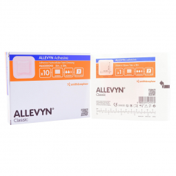 Allevyn Adhesive Smith & Nephew 66020043-Allevyn Adhesive with Border Foam Dressing, 3 x 3 Inch, Foa