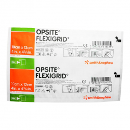OpSite Flexigrid Smith & Nephew 66024629-OpSite Flexigrid Transparent Film Dressing, 4 x 4 Inch, Tr