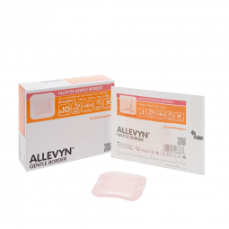 Allevyn Gentle Border Smith & Nephew 66800276-Allevyn Gentle Border Silicone Foam Dressing, 3 x 3 In