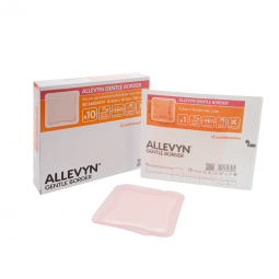 Allevyn Gentle Border Smith & Nephew 66800279-Allevyn Gentle Border Silicone Foam Dressing, 5 x 5 In