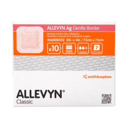 Allevyn Ag Gentle Border Smith & Nephew 66800452-Allevyn Ag Gentle Border Sterile Foam Dressing with