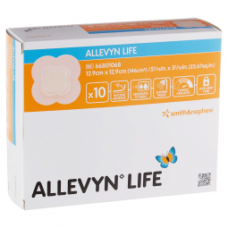 Allevyn Life Smith & Nephew 66801068-Allevyn Life Silicone Adhesive with Border Silicone Foam Dressi
