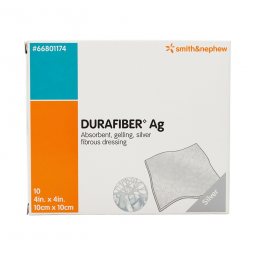 Durafiber Ag Smith & Nephew 66801174-Durafiber Ag Silver Dressing, 4 x 4 Inch, Silver Dressings (BX)