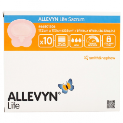 Allevyn Life Smith & Nephew 66801306 Silicone Adhesive with Border Silicone Foam Dressing, 6-3/4 x 6