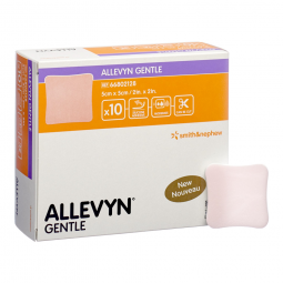 Allevyn Gentle Smith & Nephew 66802128-Allevyn Gentle Border Silicone Foam Dressing, 2 x 2 in, Foams
