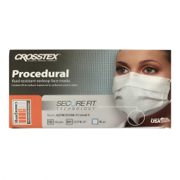 SPS Medical Supply GCPBLSF-Crosstex Procedural Mask with Secure Fit, Blue, Masks (BX)