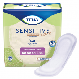 Tena Sensitive Care Maximum Extra Coverage Long 54268 Bladder Control Pad, 13 in (CS)
