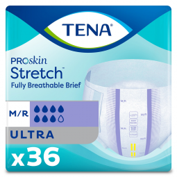 Tena ProSkin Stretch Ultra 67802 Incontinence Briefs, Medium (BG)