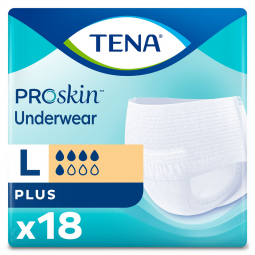 Tena ProSkin Plus 72633 Fully Breathable Absorbent Underwear, Large (CS)