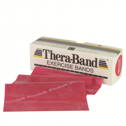 TheraBand FEI 10-1001 Exercise Resistance Band, Red, Med, 5" x 6 yd