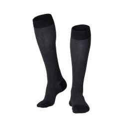 TOUCH 1011 Men's Knee-High Compression Socks, Herringbone Pattern, 15-20 mmHg