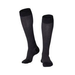 TOUCH 1021 Men's Knee-High Compression Socks, Herringbone Pattern, 20-30 mmHg