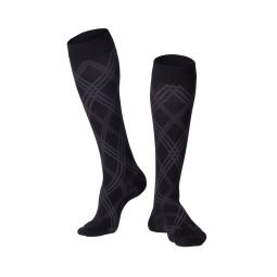 TOUCH 1024 Men's Knee High Compression Socks, Argyle Pattern, 20-30 mmHg