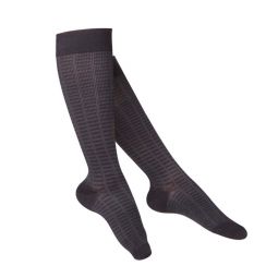 TOUCH 1063 Ladies' Knee-High Compression Socks, Fine Checkered Pattern, 15-20 mmHg