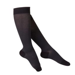 TOUCH 1071 Ladies' Knee-High Compression Socks, Herringbone Pattern, 20-30 mmHg