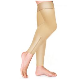 Truform 0678 Zipper Stocking Leg Sleeves - Thigh-High - Dot Top - 15-20 mmHg