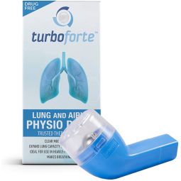 Turboforte Lung Physio - Handheld Lung Expansion and Mucus Relief Device to Help Clear Congestion