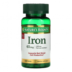 Nature's Bounty US Nutrition 07431241383-Nature's Bounty Iron Mineral Supplement, Vitamins & Mineral