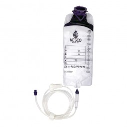 Vesco Medical VED-049-Gravity Feeding Bag Set with ENFit Connector 1000 mL, Gravity Bag Sets (CS)