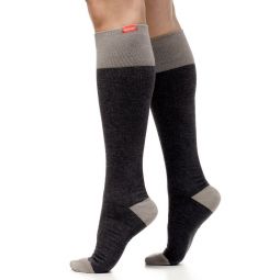 VIM & VIGR Heathered Collection Cotton Compression Socks - Navy & Gray Colors