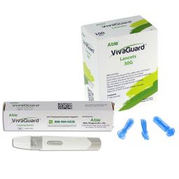 VivaGuard VGD01-381 Lancing Device with 5 Depth Settings - Device Only or Kit with 30G Lancets