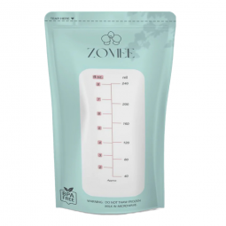 Zomee Zev Supplies ZMSB100-Breast Milk Storage Bag Zomee 8 oz Food Grade Plastic, Feeding Bottles & 