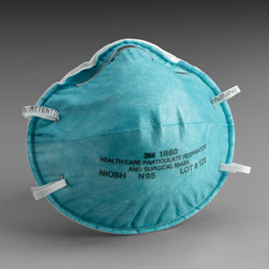 3M 1860 Particulate Respirator/Surgical Mask-Cone Headband-120/Case