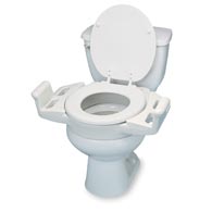 Ableware 725600050 Elevated Push-Up Toilet Seat with Armrests-Standard