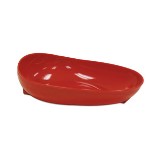 Ableware 745371004 Skidtrol Red Scooper Dish with Non-Skid Base