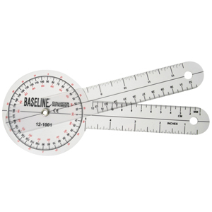 Baseline 12-1001 Plastic Goniometer w/ 360° Head-8 inch Arms