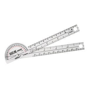 Baseline 12-1005HR HiRes Pocket Goniometer w/ 180° Head-6" Arm-25/Pack