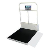 Befour MX480 Single Ramp Folding Wheelchair Scale with Handrail