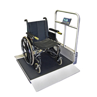 Befour MX490D Extra Deep Dual Ramp Folding Wheelchair Scale with Handrail