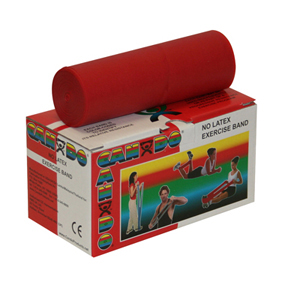 CanDo 10-5612 Latex Free Exercise Band-6 Yard Roll-Red-Light