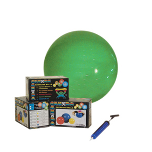 CanDo 30-1846 26" Inflatable Exercise Ball w/ Pump-Green-Retail Box