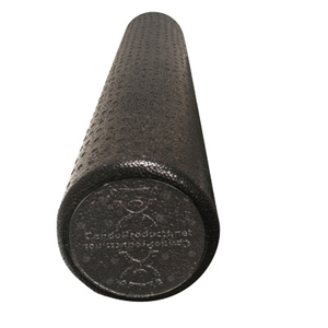 CanDo Foam Roller-Black Composite-Extra Firm