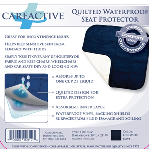 CareActive 0210-0-BUR Quilted Waterproof Seat Protector-Burgundy